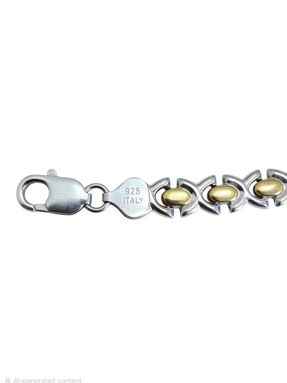 XOXO .925 Two-Tone Gold and Silver Link Bracelet - Women's Jewelry